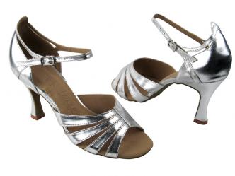 dansschoenen zilver leder  